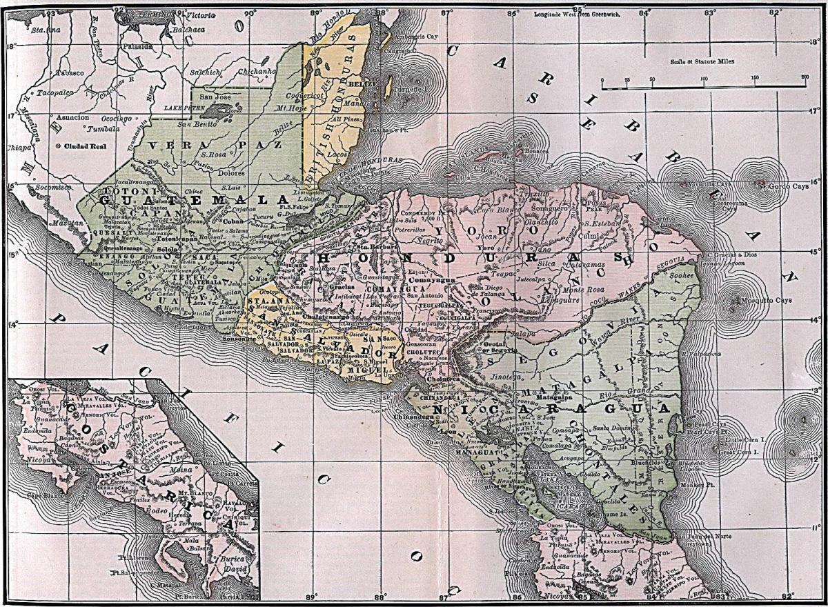 mapi britanskih Hondurasu