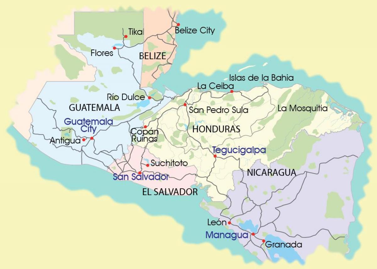 mapa mosquitia Hondurasu