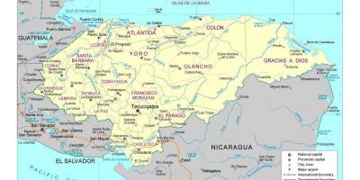Hondurasu mapa sa gradovima
