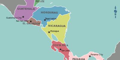 Mapa Hondurasu karta iz centralne amerike.