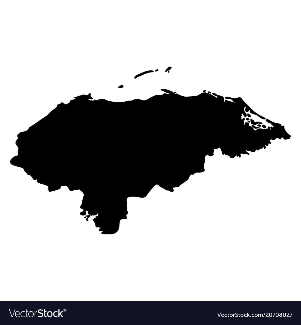 mapa Hondurasu mapu vektor