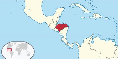 Hondurasu lokaciju na svijetu mapu