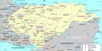 Mapi političkih mapu Hondurasu
