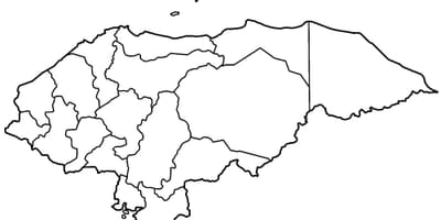 Mapa praznu kartu Hondurasu